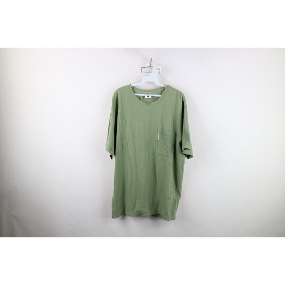 Vintage Columbia Mens Large Distressed Baggy Fit Thermal Knit Pocket T-Shirt - Picture 1 of 16